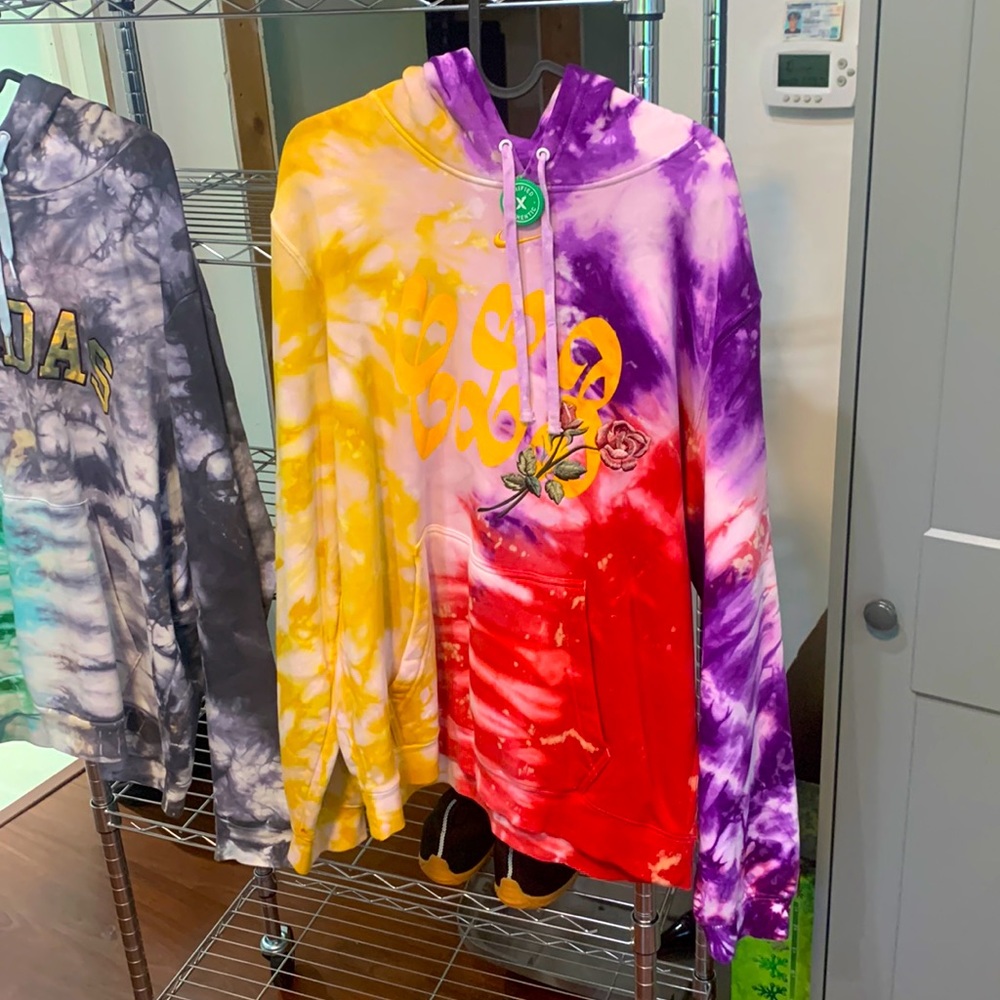 Nike x CLB x Drake custom dyed/acid washed Hoodie L